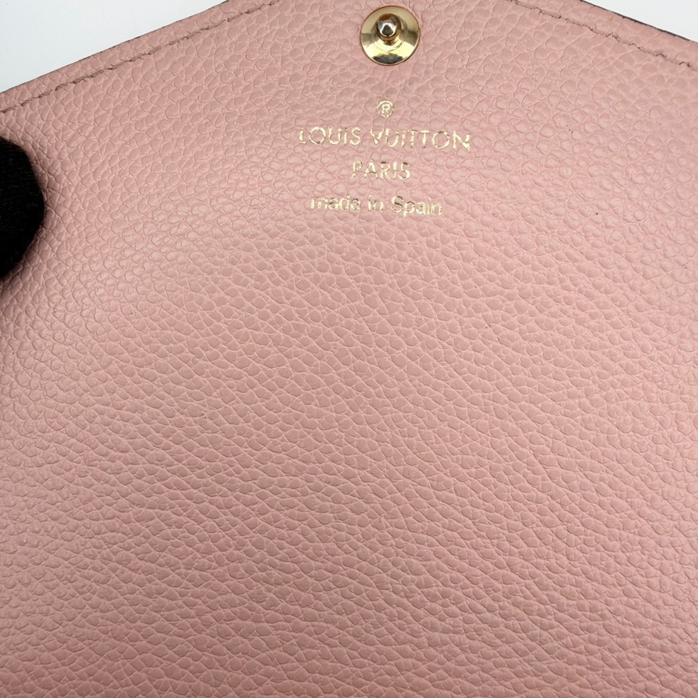 Louis Vuitton Poudre Empriente Sarah Wallet w/ Chain Blush Pink - Picture 4 of 16